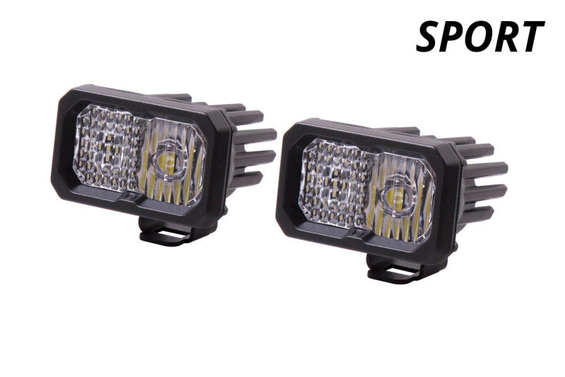 Diode Dynamics Stage Series 2 In LED Pod Sport - White Driving Standard ABL (Pair) - DD6382P by Diode Dynamics - angle view