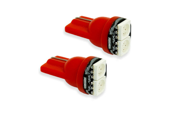 Diode Dynamics 194 LED Bulb SMD2 LED - Red (Pair) - DD0036P for 1999-2010 Volkswagen Beetle - front view