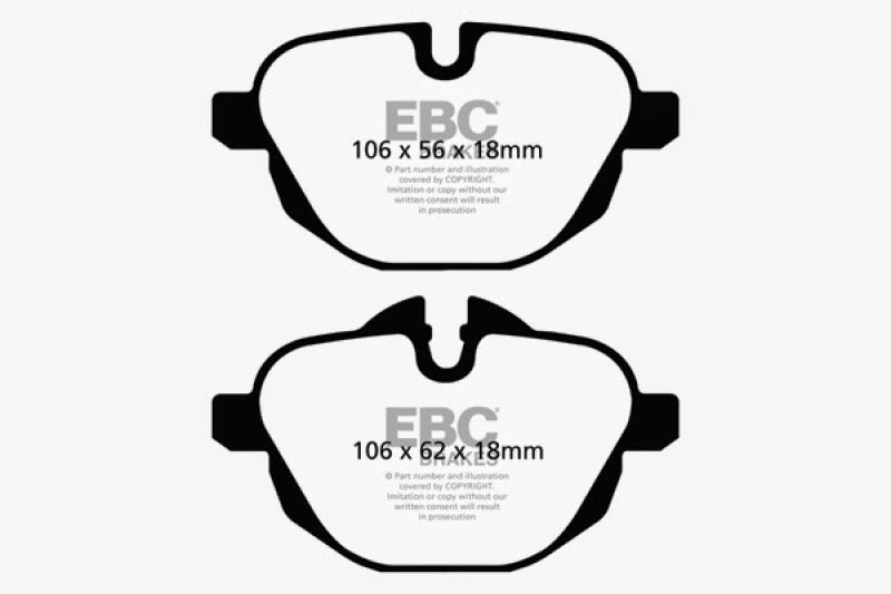 EBC 14+ BMW i8 1.5 Turbo/Electric Yellowstuff Rear Brake Pads - DP42047R