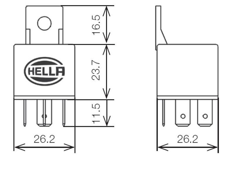 Hella Relay Mini Iso 5 Pole 24V Spdt Res Bkt - 933332161