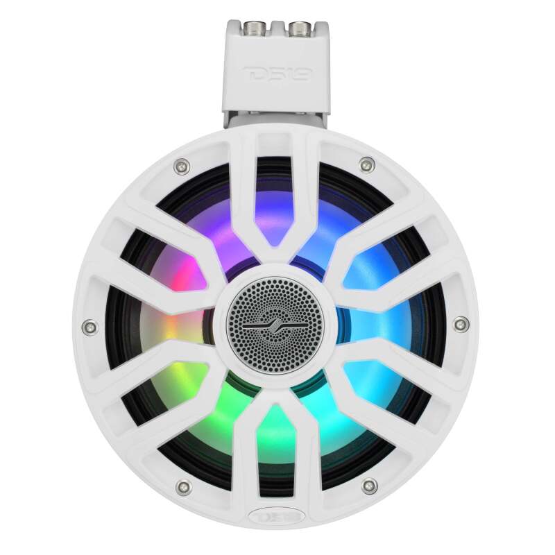 DS18 8in NXL-iQ Marine Tower Speaker with Digital LEDs Neodymium Magnet 1in Driver 350W 4Ohm White - NXL-IQ8TPNEO/WH - additional view 2