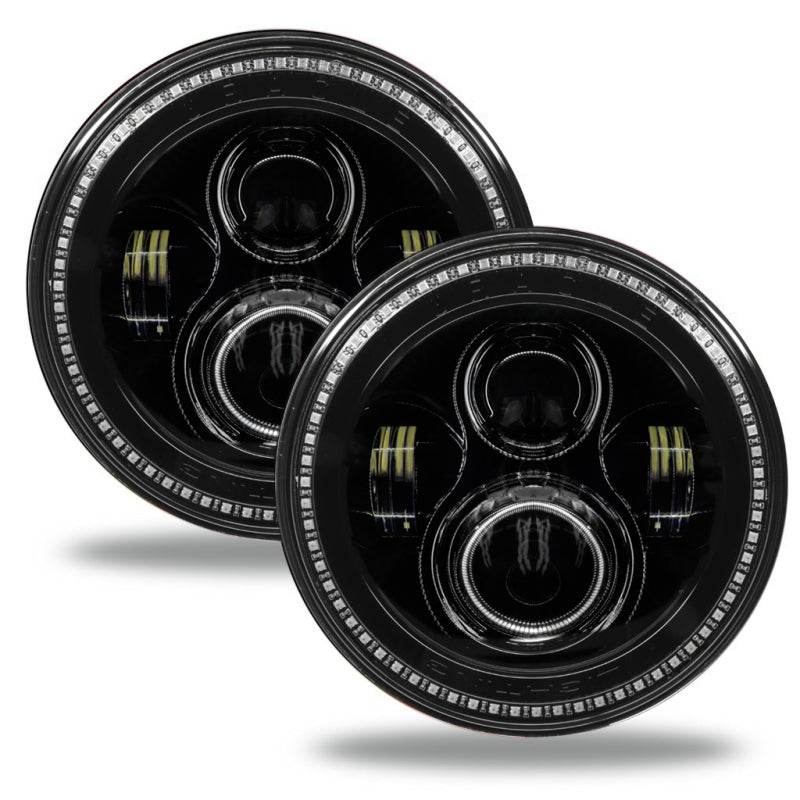 Oracle 7in High Powered LED Headlights - Black Bezel - Dynamic - Dynamic SEE WARRANTY - 5769-332