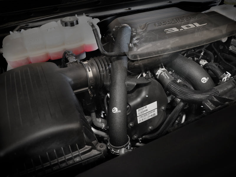 aFe RAM 1500 20-22 V6-3.0L (td) BladeRunner 2-1/2in &amp; 3in Aluminum Hot Charge Pipe Black - 46-20598-B