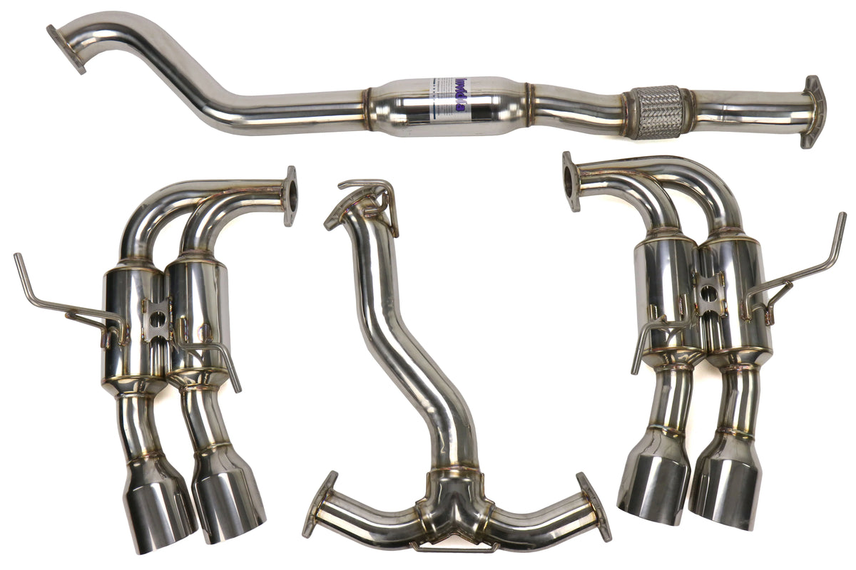 Invidia 2015+ Subaru WRX / STI Gemini/R400 Single Layer Quad Stainless Steel Tip Cat-Back Exhaust - HS15STIGM4SS