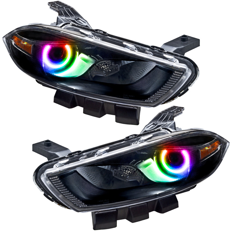 Oracle 13-14 Dodge Dart (HID Style) SMD HL - Black - ColorSHIFT w/ Simple Controller SEE WARRANTY - 7142-504