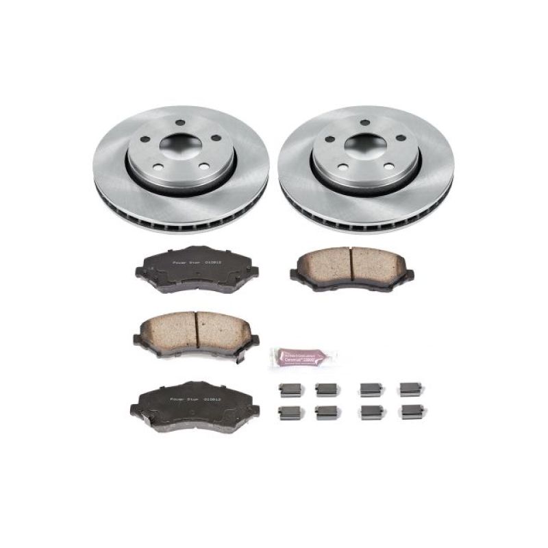 Power Stop 07-17 Jeep Wrangler Front Autospecialty Brake Kit - KOE3097 for 2007-2018 Jeep Wrangler - front view