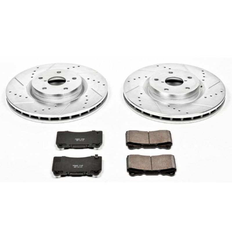 Power Stop 05-14 Subaru Impreza Front Z23 Evolution Sport Brake Kit - K131 for 2005-2014 Subaru Impreza - front view