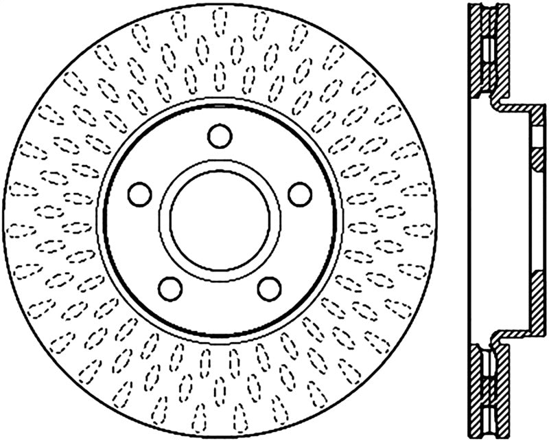 StopTech Slotted Sport Brake Rotor - 126.61100SR