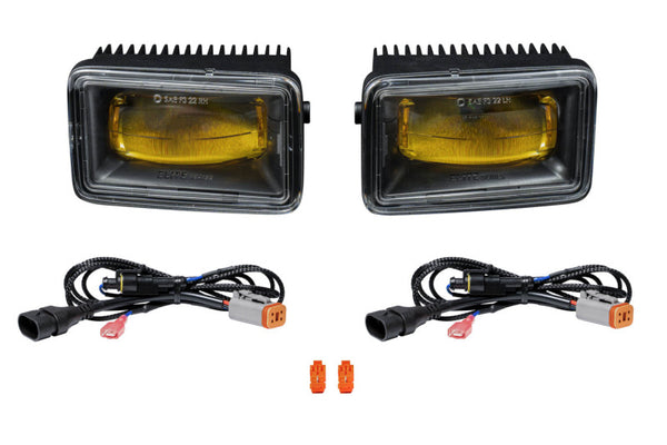 Diode Dynamics Elite Foglamp Type F2 - Yellow (Pair) - DD5174P for 2015-2020 Ford F 150 - front view