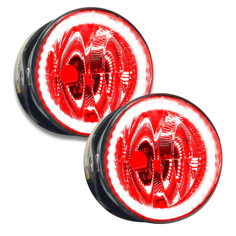 Oracle Lighting 03-04 Lincoln Navigator Pre-Assembled LED Halo Fog Lights -Red SEE WARRANTY - 7084-003