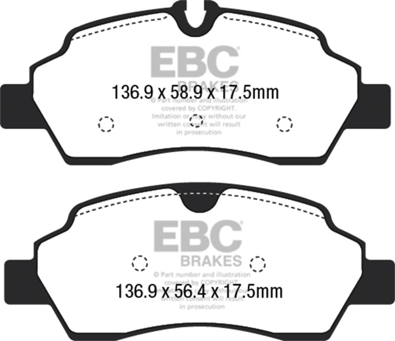 EBC 15+ Ford Transit 2.2 TD Ultimax2 Rear Brake Pads - UD1775