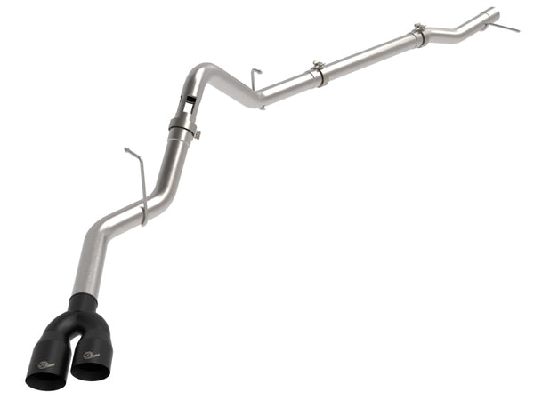 aFe Rebel XD Series 3 IN 304SS DPF-Back 23-24 GM Trucks L6-3.0L (td) LZ0- Dual Black Tip - 49-34145-B