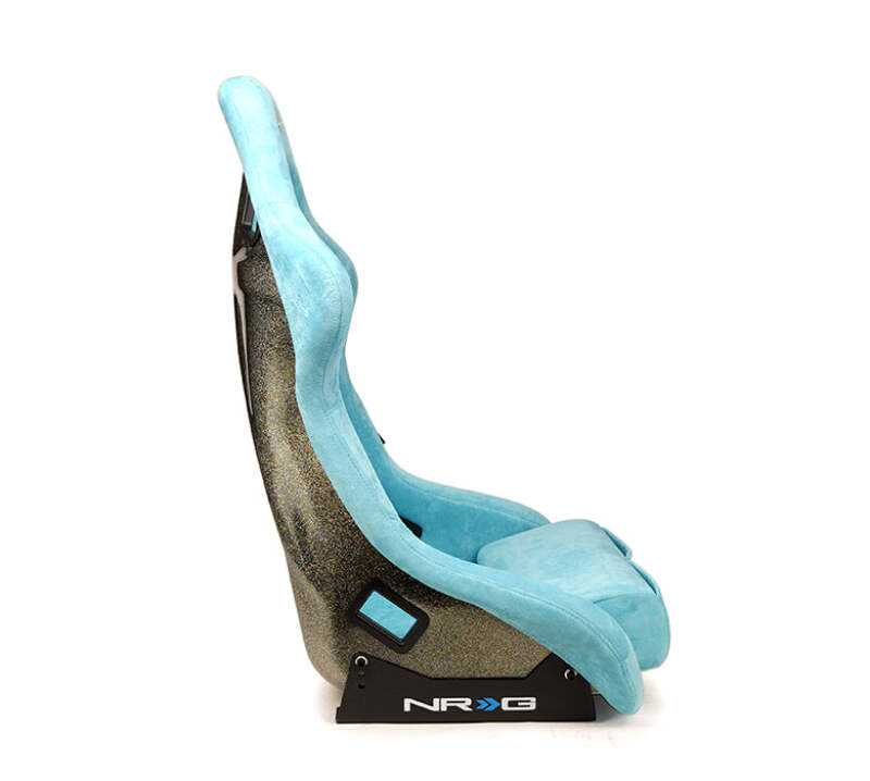 NRG FRP Bucket Seat ULTRA Edition W/ Grey Pearlized Back / Teal Microfiber Material - Large - FRP-302TL-ULTRA - close-up view 2 3 4 5 6 7