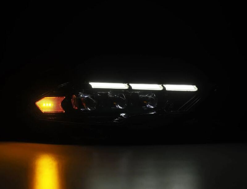 AlphaRex 18-20 Ford Mustang NOVA LED Proj Headlights Alpha-Black w/Activ Light/Seq Signal/Switch DRL - 880263