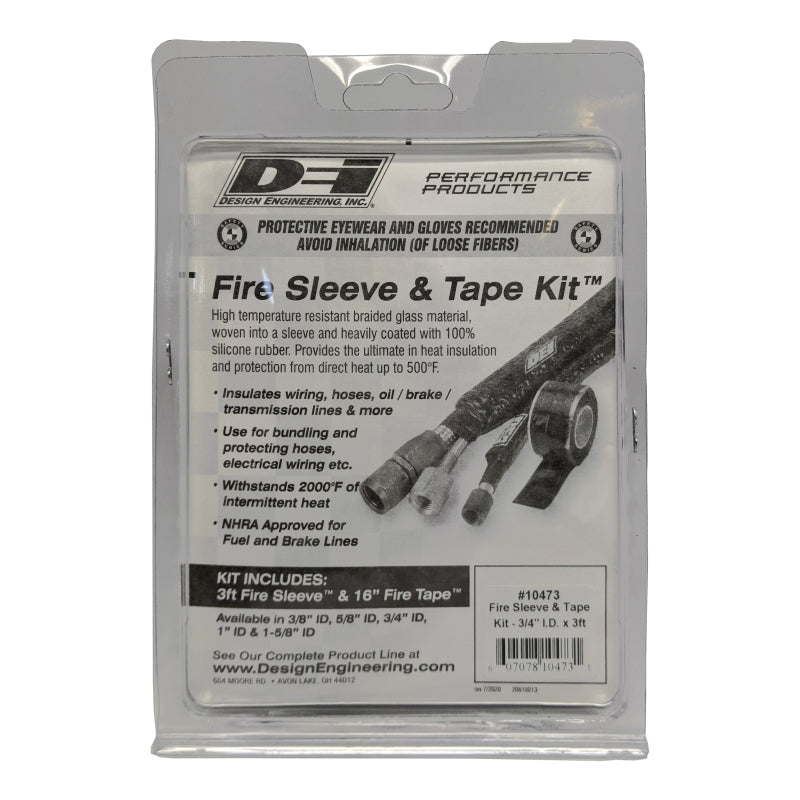 DEI Fire Sleeve and Tape Kit 3/4in I.D. x 3ft - 10473