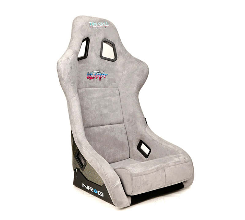 NRG FRP Bucket Seat ULTRA Edition - Large (Grey Alcantara/Pearlized Back) - FRP-302GY-ULTRA - close-up view 2 3 4 5 6 7