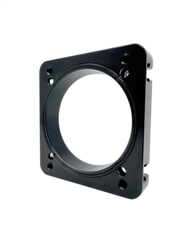 Torque Solution 06-21 Subaru STI EJ Big Bore Manifold Big Bore 76mm Throttle Body Adapter - Black - TS-SU-870P-BK