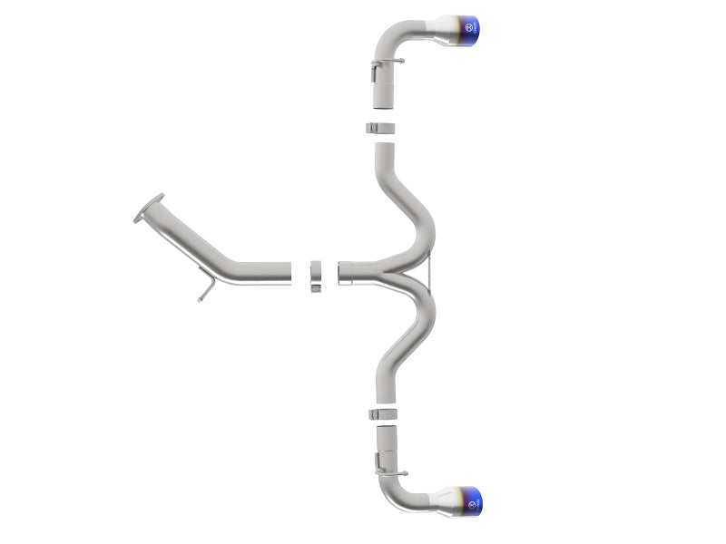 aFe Takeda 3-2.5in 304SS Axle-Back Exh Sys w/Blue Flame Tip 2018 Hyundai Elantra GT Sport I4-1.6L(t) - 49-37002-1L