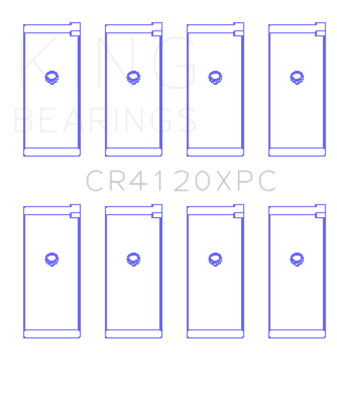 King 1992+ Mitsubishi 4G63/4G64 EVO I-IV (Size 0.25) Connecting Rod Bearing Set - CR4120XPC0.25
