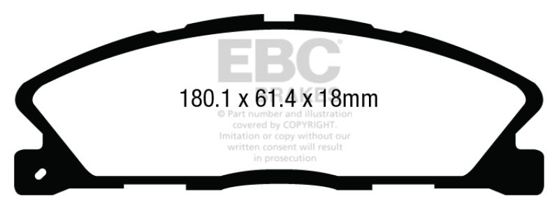 EBC 2013+ Lincoln MKT 3.5L Twin Turbo Ultimax2 Front Brake Pads - UD16111