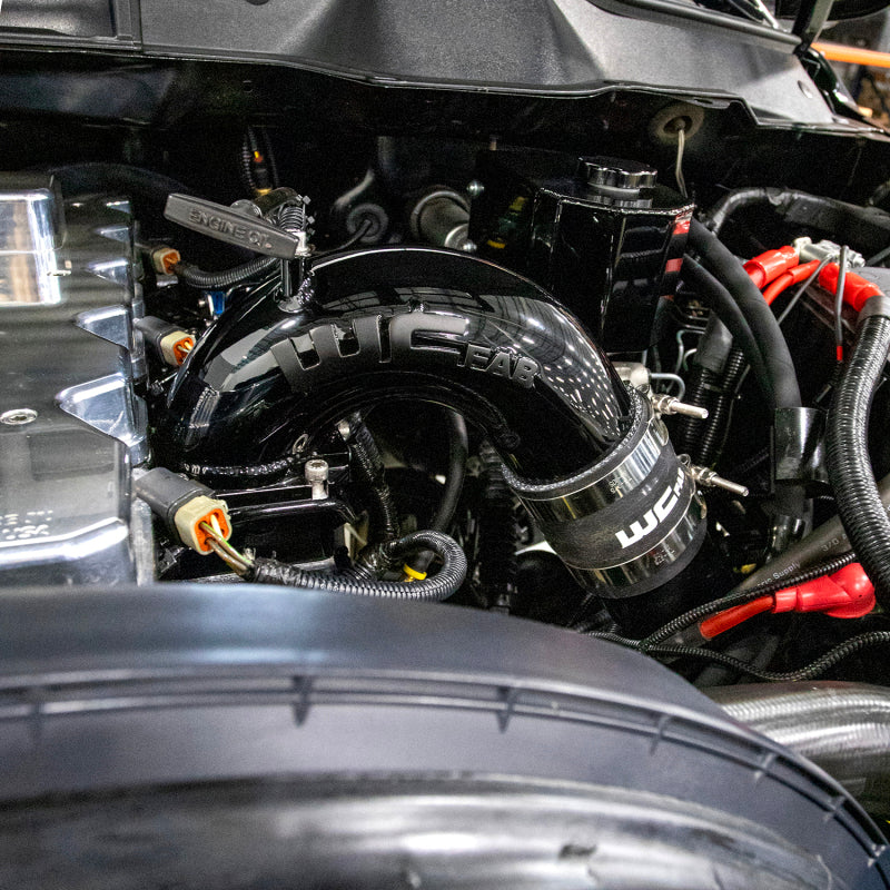 Wehrli 03-07 Cummins 5.9L 3.5in Intake Horn & Driver Intercooler Pipe - Bengal Silver - WCF100528-BS