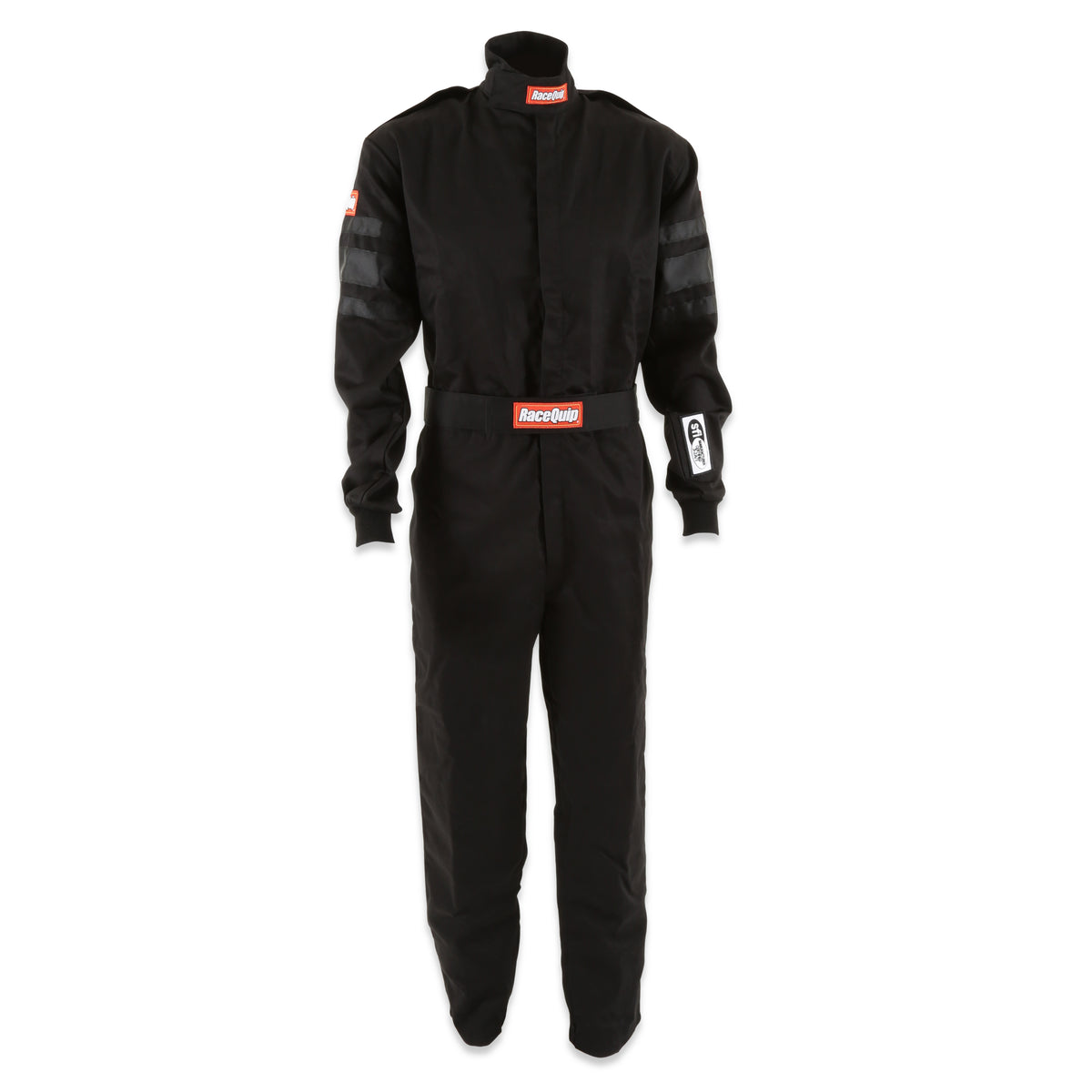 RaceQuip Black SFI-1 1-L Suit - Medium Tall