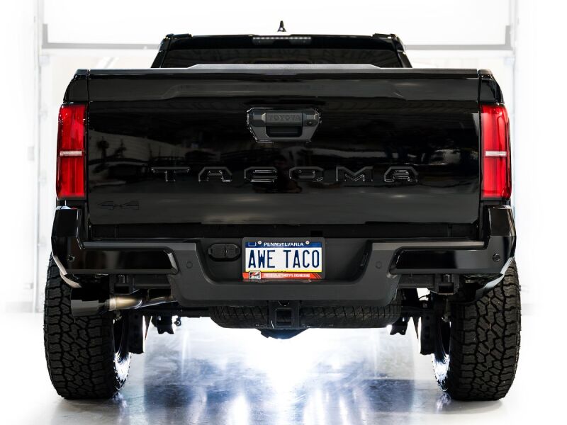 AWE Exhaust for 4th Gen Toyota Tacoma Dual Diamond Black Tips - 3015-33254