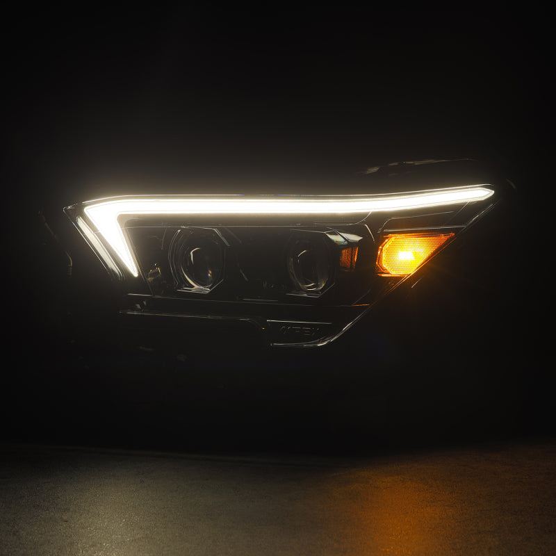 AlphaRex 23-24 Toyota Tacoma LUXX-Series LED Proj Headlights Alpha Blk w/Actv Light &amp; Seq. Sig + DRL - 880334