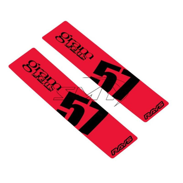 Gram Lights 57DR/57CR Spoke Sticker Red (2 PCS) - WC57SSTKR by Gram Lights