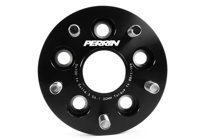 Perrin Wheel Adapter 20mm Bolt-On Type 5x100 to 5x114.3 w/ 56mm Hub (Set of 2) - PSP-WHL-220BK