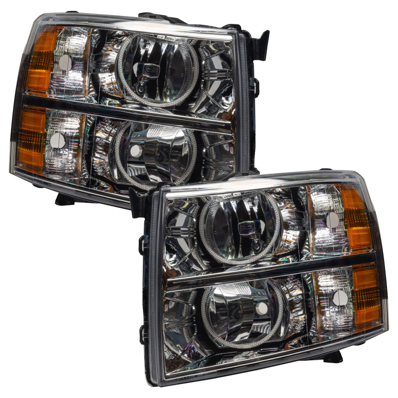 Oracle Lighting 07-13 Chevrolet Silverado Pre-Assembled LED Halo Headlights-Red SEE WARRANTY - 7007-003