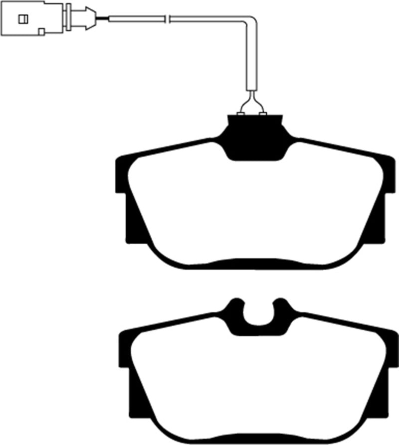 EBC 00 Volkswagen Eurovan 2.8 (ATE) with Wear Leads Greenstuff Rear Brake Pads - DP61445