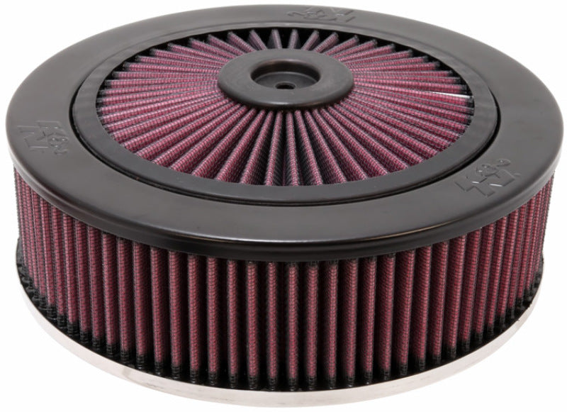 K&N X-Stream Top Filter - Red - Size 9in - 5.125in Neck Flange / 2.75in Height - 66-3150 by K&N Engineering - front view