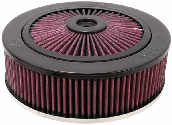 K&N X-Stream Top Filter - Red - Size 9in - 5.125in Neck Flange / 2.75in Height - 66-3150 by K&N Engineering - front view