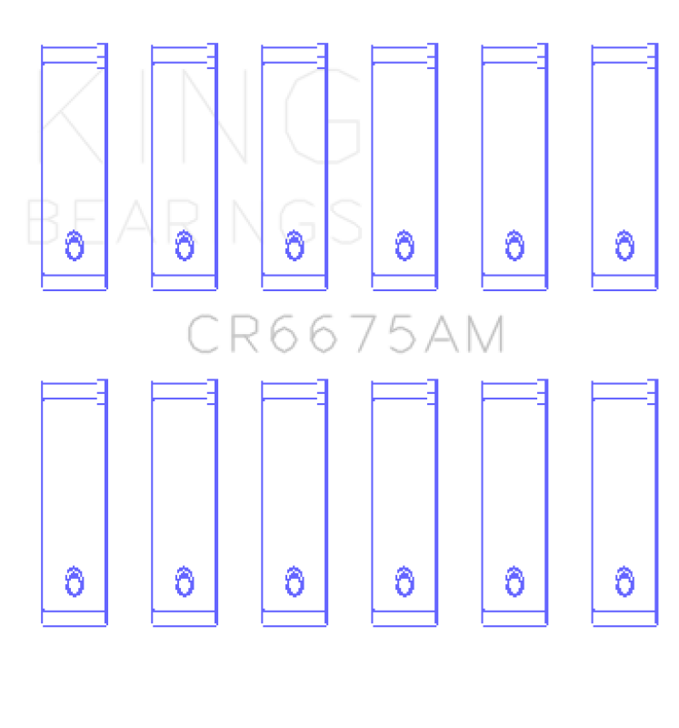 King Engine Bearings Chrysler 3.3/3.8 V6 (Size +0.75mm) Connecting Rod Bearing Set - CR6675AM0.75