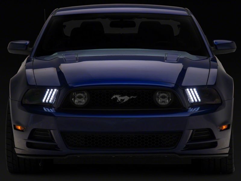 Raxiom 13-14 Ford Mustang LED Projector Headlights SEQL Turn Signals- Blk Housing (Clear Lens) - 426686