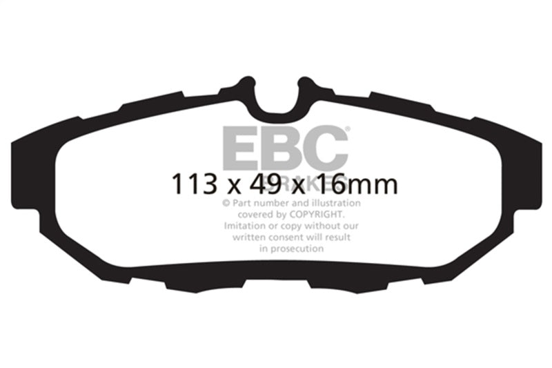 EBC 10-14 Ford Mustang 3.7 Ultimax2 Rear Brake Pads - UD1465
