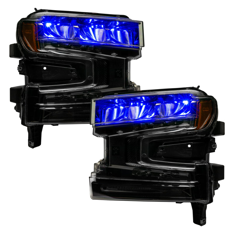 Oracle 19-21 Silverado/Sierra 1500 RGB Demon Eye Headlight Kit - w/o Controller SEE WARRANTY - 1440-334