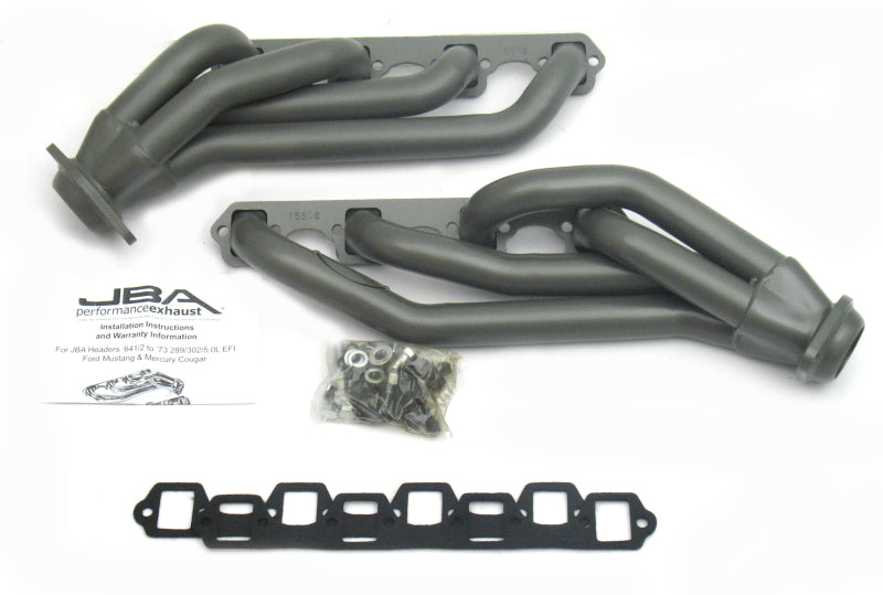 JBA 65-73 Ford Mustang 260-302 SBF 1-5/8in Primary Ti Ctd Mid Length Header - 1650SJT