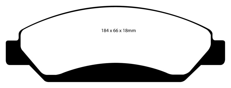 EBC 07 Cadillac Escalade 6.2 2WD Ultimax2 Front Brake Pads - UD1092 for 2005-2007 Chevrolet Silverado 1500 - close-up