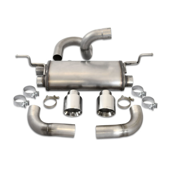 JBA 18-20 Jeep Wrangler JL 3.6L 304SS Dual Rear Exit Axle Back Exhaust - 30-1544 for 2018-2021 Jeep Wrangler - front view