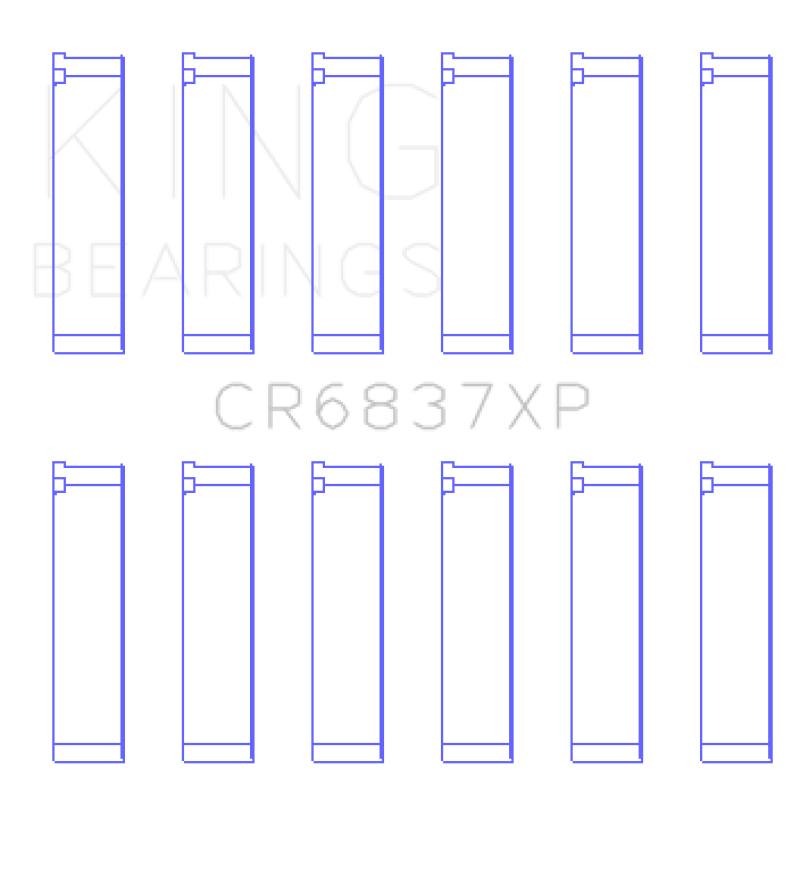 King Honda J30 / J35 Connecting Rod Bearing Set (Set of 6) - CR6837XP