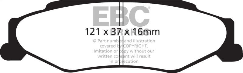 EBC 03-04 Cadillac XLR 4.6 Yellowstuff Rear Brake Pads - DP41160R