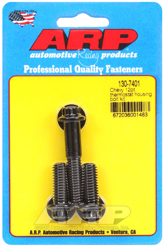 ARP Chevy 12pt Thermostat Housing Bolt Kit - 130-7401