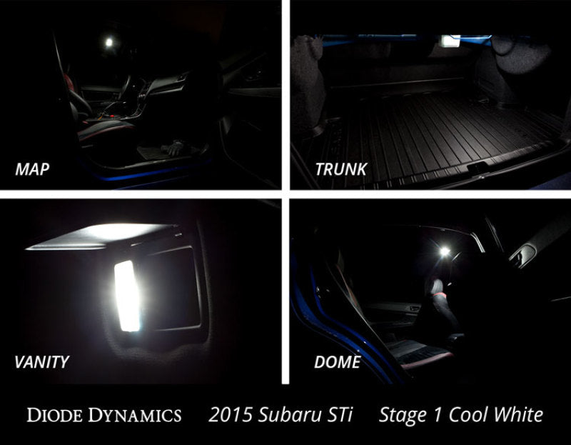 Diode Dynamics 15-21 Subaru WRX Interior Light Kit Stage 1 - Cool - White - DD0266 for 2015-2021 Subaru WRX - close-up