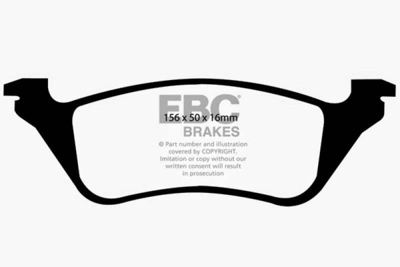 EBC 01-07 Chrysler Town &amp; Country 3.3 Rear Rotors Ultimax2 Rear Brake Pads - UD858