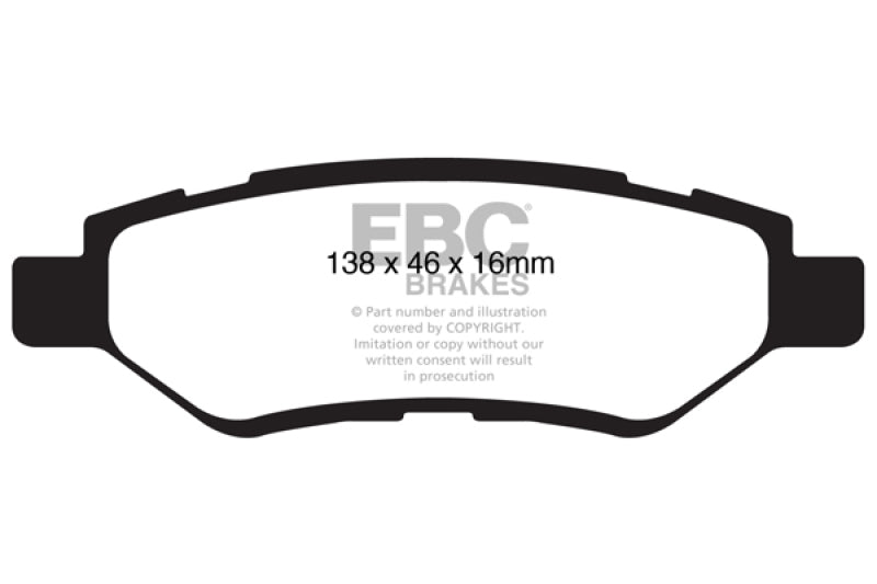 EBC 08-13 Cadillac CTS 3.0 Yellowstuff Rear Brake Pads - DP41829R