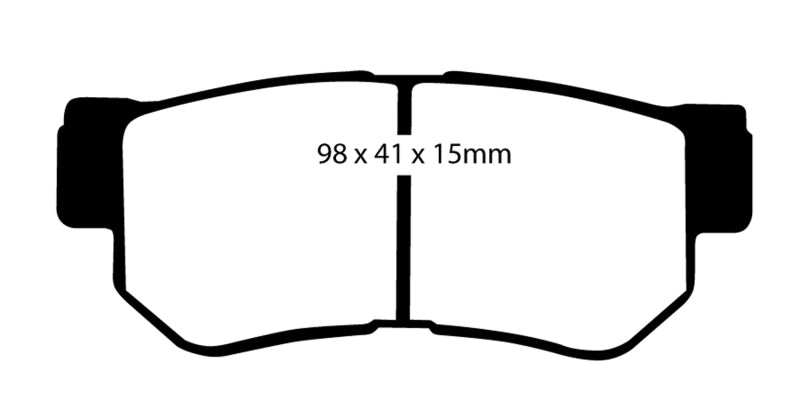 EBC 08-09 Hyundai Azera 3.3 Yellowstuff Rear Brake Pads - DP41392R