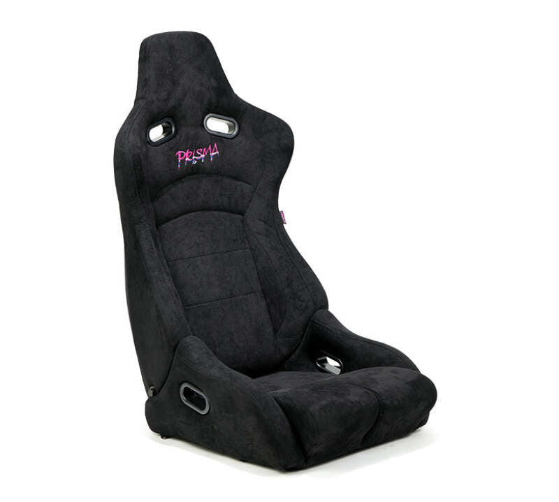 NRG Prisma Lab Reclinable Bucket Racing Seat - Pair (Black Vegan Suede) - RSC-710 L/R-BK - close-up view