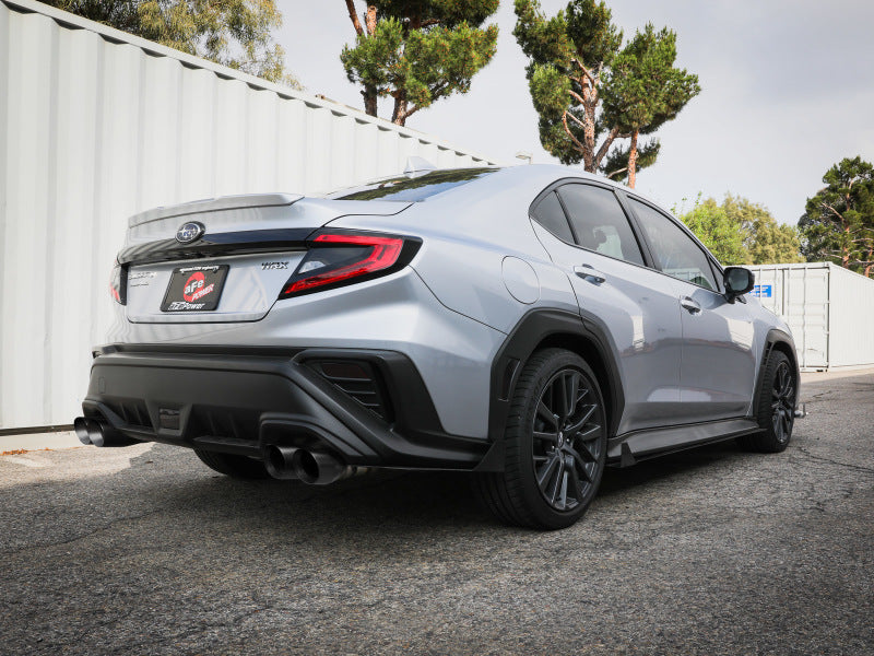 aFe POWER Takeda 3in to 2-1/2in 304 SS Cat-Back Exhaust w/ Black Tips 22-23 Subaru WRX H4-2.4L (t) - 49-36809-B